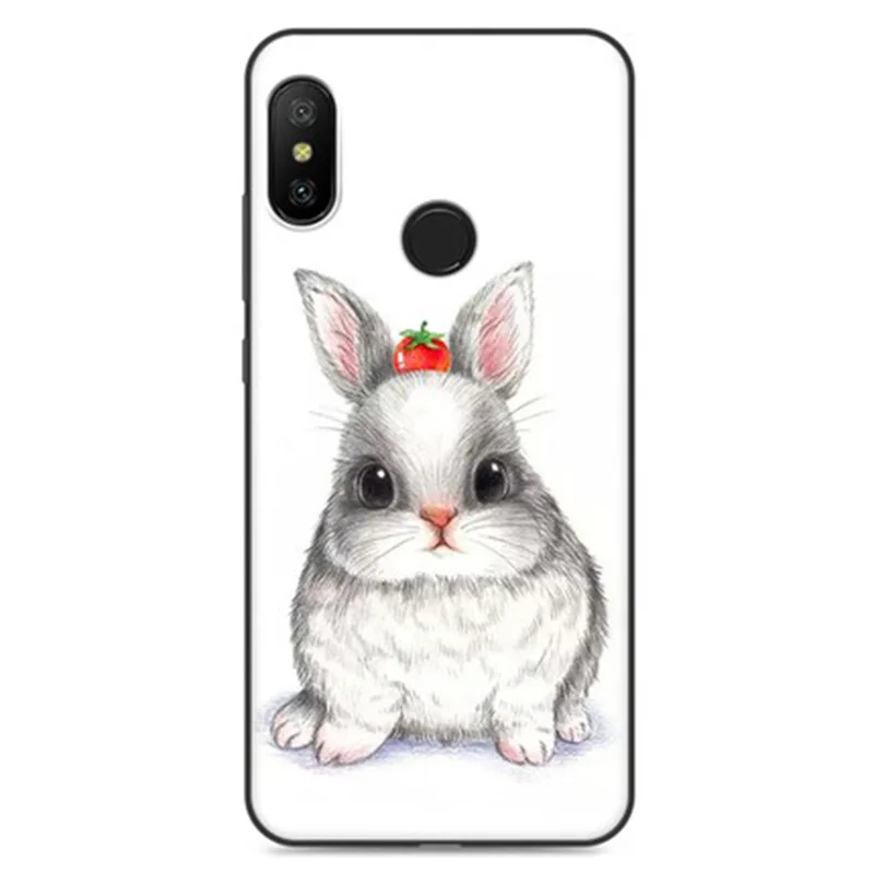 2 шт. чехол для xiaomi Redmi 6pro мягкие чехлы 6 pro Ретро с мультипликационным принтом Redmi6
