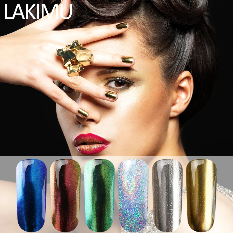 LAKIMU 1 г/кор. полуперманентный голографический дизайн ногтей нужна черная основа