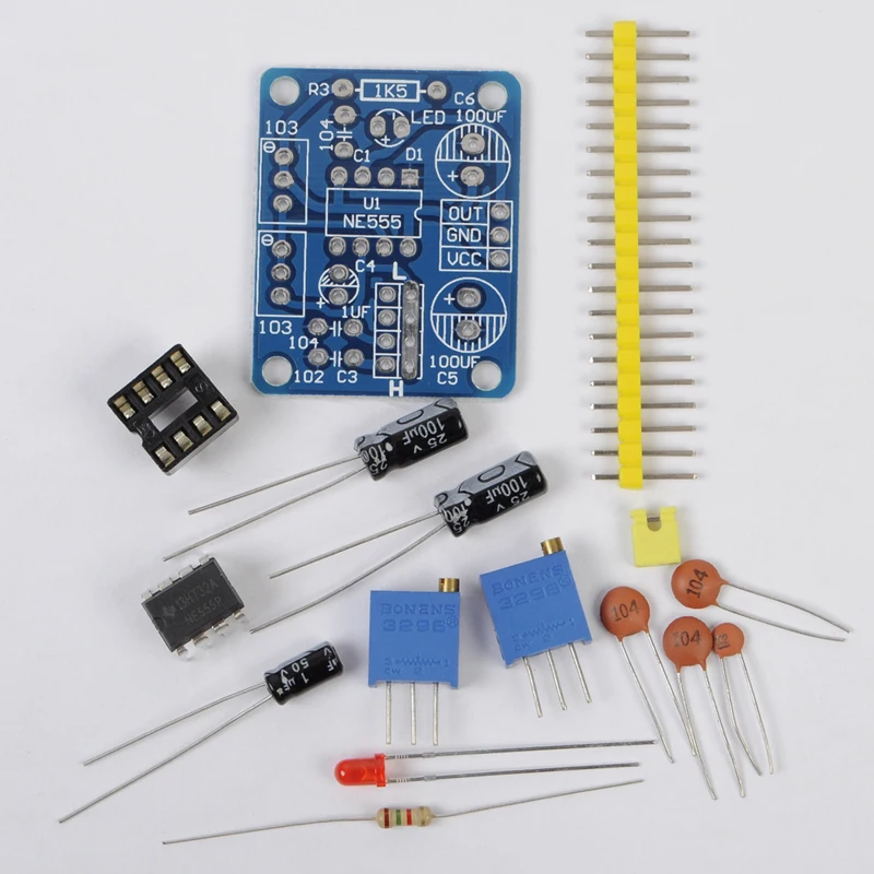 5 шт. NE555 DIY Kit рабочий цикл и частота регулируется модуль генератор импульсов