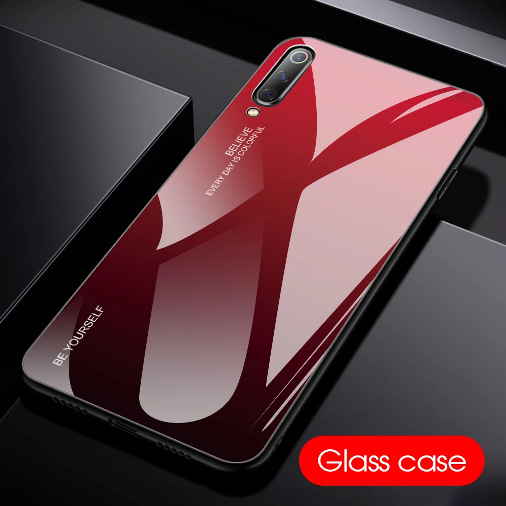 Градиентный чехол из закаленного стекла для Xiaomi mi 9 SE 8 Lite mi 8 Lite mi 9 противоударный чехол для телефона для Xiaomi mi 9SE mi 9 mi 9 9t Pro Чехол