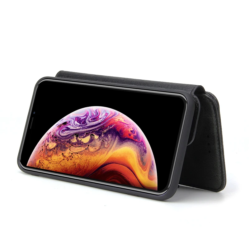 Винтажный кожаный чехол для iPhone X XR XS Max откидной Чехол кошелек карт магнитный