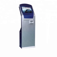 alone standing advertising 17 inch lcd poster kiosk with brochure holder