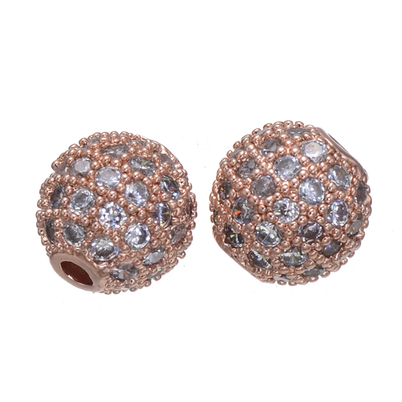 5 шт. поставки ювелирных изделий Сияющий Циркон шар бусины для самостоятельного