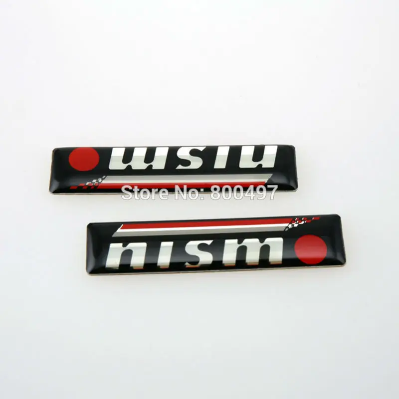 

2 x Newest 3D Car Styling Aluminum Glue Decal Car Emblem Car Accessories Adhesive Badge for Nismo