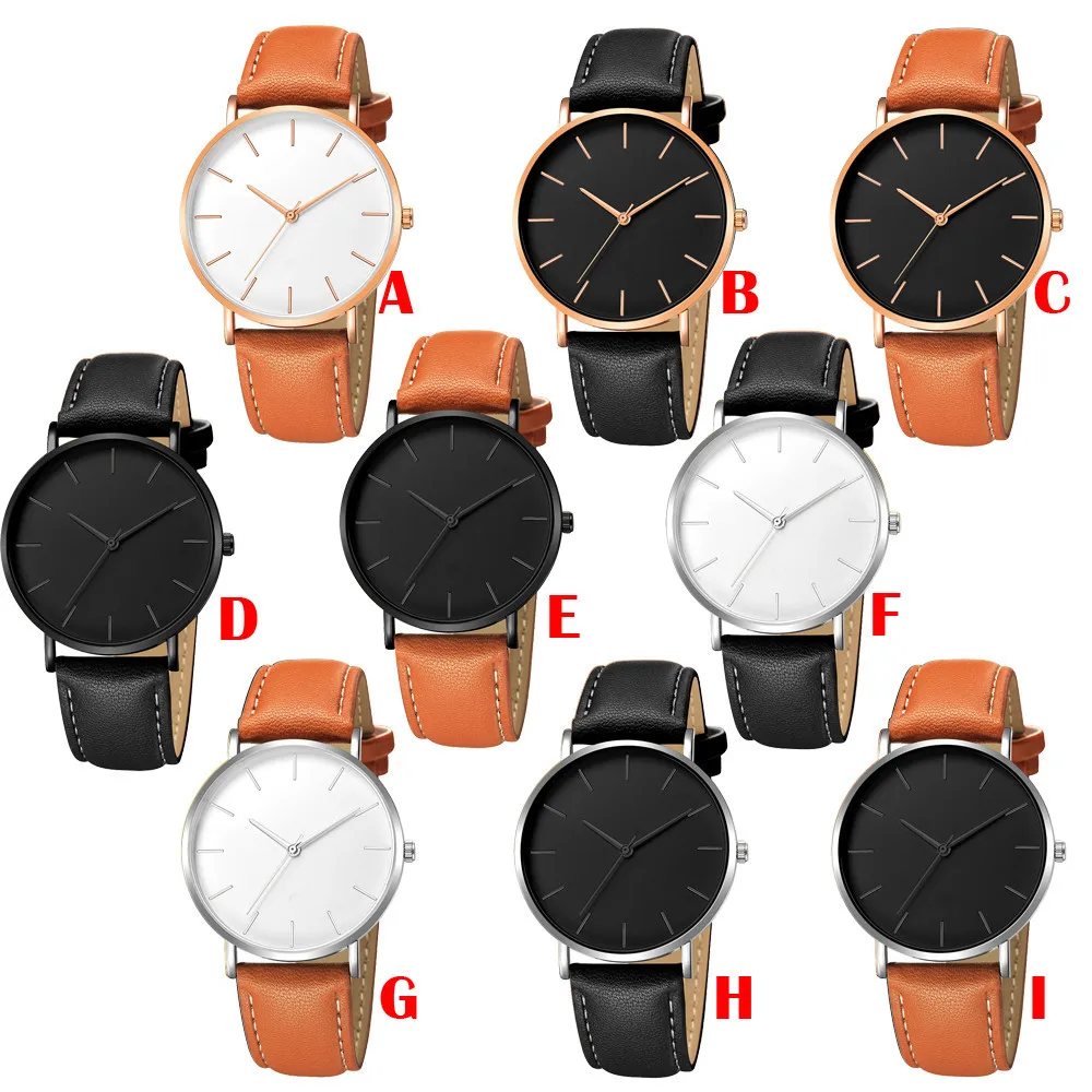 

Mens Watch Geneva Fashion Men Date Alloy Case Synthetic Leather Analog Quartz Sport Watch Business watch Reloj de hombre T3