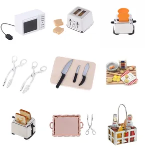 Новинка, микроволновая печь, еда, хлеб, кулинарная доска, нож, разделочный блок, ролевые игры, кухонные игрушки 1: 12 1:6, миниатюрные весы для кукольного дома
