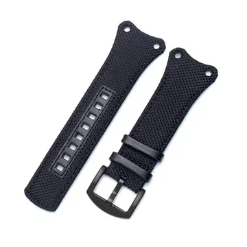 black black clasp HUXIE парусиновые ремешки для часов для Кельвин Клейн K4B384B6 K4B381B3 женские ремешки для часов для CK мужские часы ремешок 30 мм ремешок для часов с пряжкой - Цвет ремешка: black black clasp