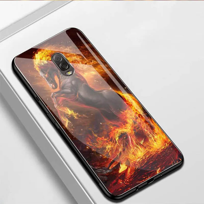 Лев тигр чехол в виде светящегося стекла для samsung Galaxy S9 S10 PLUS противоударный задний Чехол для Galaxy S10 S9 чехлы с закаленным стеклом