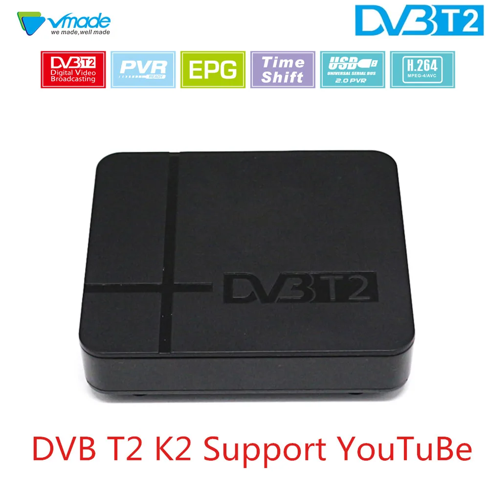 Vmade DVB T2 K2 наземный ресивер Full HD 1080P Высокий цифровой ТВ тюнер приемник MPEG4 H.264 tv BOX