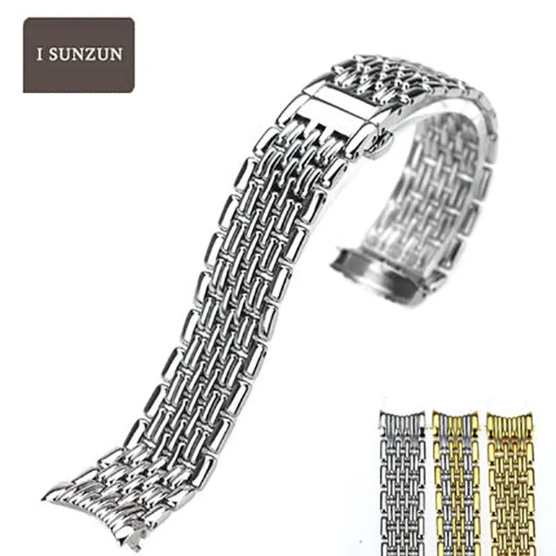 ISUNZUN Stainless Steel Watchband For Longines L4.860 Metal Men Women Bracelets 13mm 18mm 20mm Correas Para De Reloj Hombres