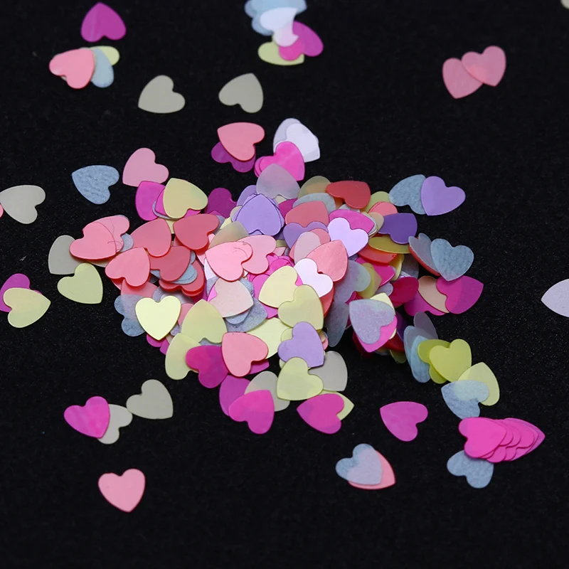 2 г матовый перламутровый форма сердца блеск для ногтей Блестки 3 мм смешанные