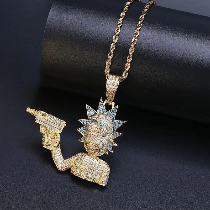 В стиле хип-хоп с креплением микро-паве ААА кубического циркония Bling льдом