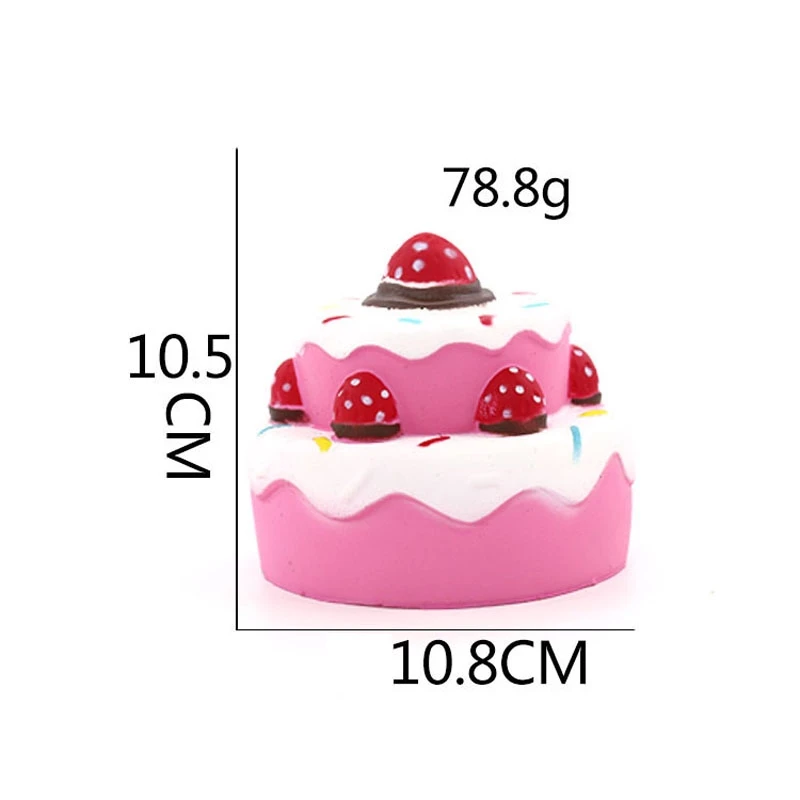 Медленно восстанавливающие форму мягкие игрушки розовая клубника торт кавайные