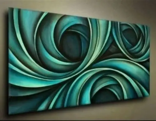 MODERN ABSTRACT HUGE LARGE CANVAS ART OIL PAINTING Size:24''x48'' (no framed) | Дом и сад