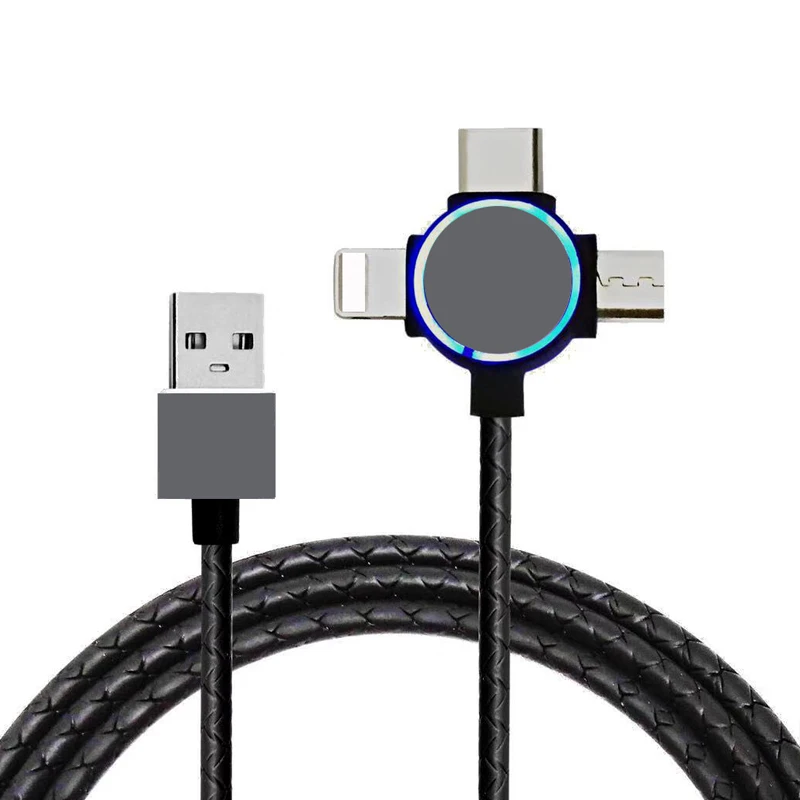 Кабель YonLinTan i 3 в 1 Micro flex для быстрой зарядки usb type C данных кабели мобильных