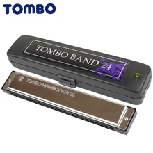 Tombo 3124 гармоника Tremolo 24 Отверстия 48 тонов блюз Арпа рот ключ из C ABS