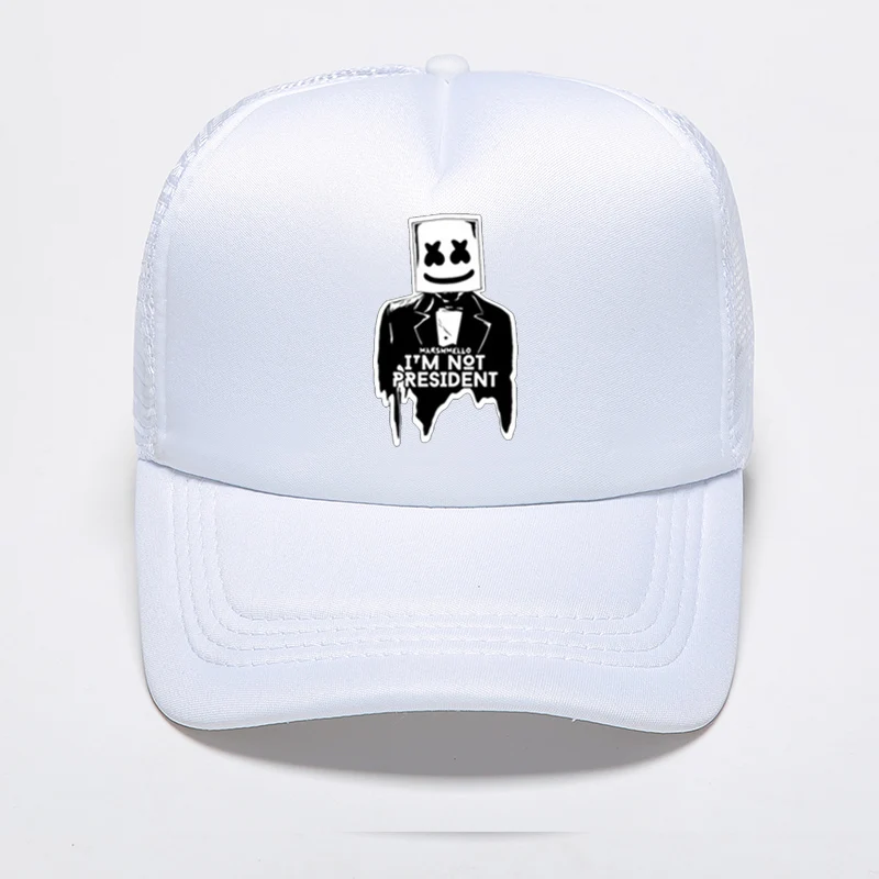 Модная Рок-Группа DJ Marshmello Smiley Face бейсбольная Кепка унисекс для взрослых хип-хоп бейсболка сетчатая Кепка для активного летнего спорта шляпа