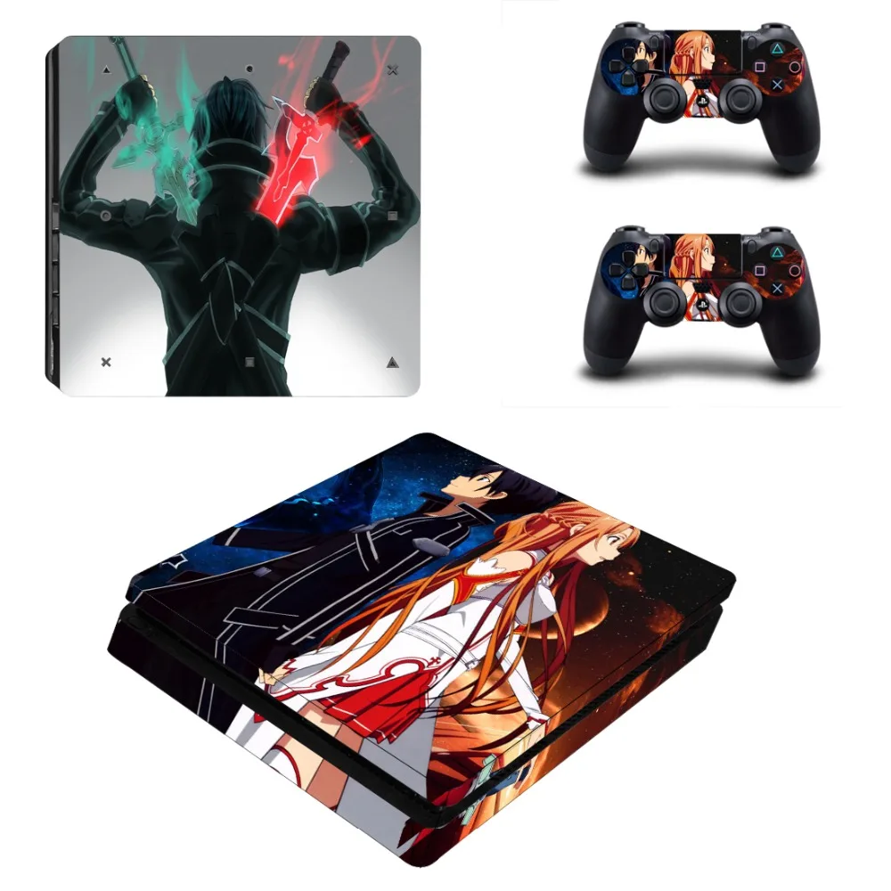 Sword Art Online SAO PS4 тонкая наклейка для Sony PlayStation 4 консоль и контроллеры Dualshock