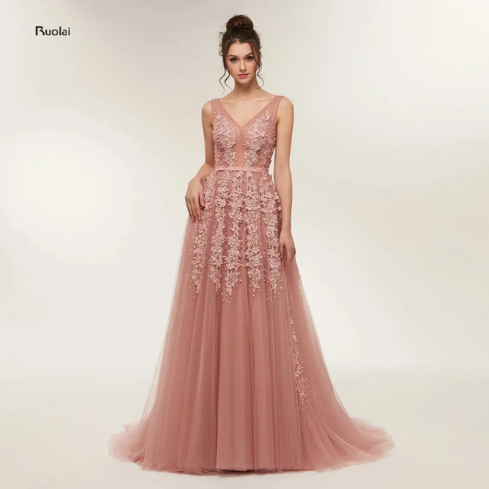 

Sexy Prom Dresses Long 2018 Party Dresses Appliques Open Back Evening Dresses Prom Party Dress vestido de noiva Real Sample