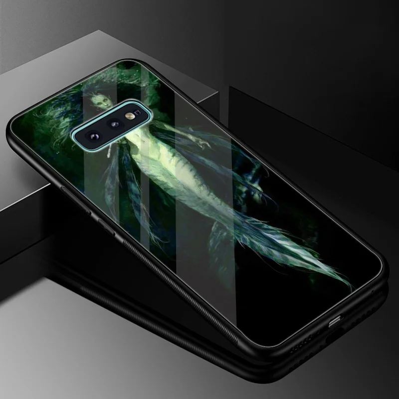 Desxz Mermaid Glass Case For Samsung Galaxy S7 Edge S8 S9 Plus Note 8 9 S10 Cover DIY Mirror |