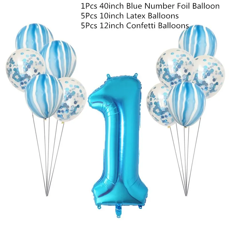 B Chicinlife 1 день рождения воздушный шар с днем рождения баннер Baby Shower мальчик девочка первый день рождения украшения Детские сувениры Поставки - Цвет: B