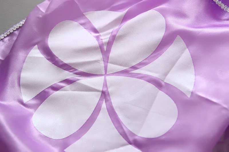 Коллекция 2017 года нарядное платье одежда для маленьких девочек фиолетовое