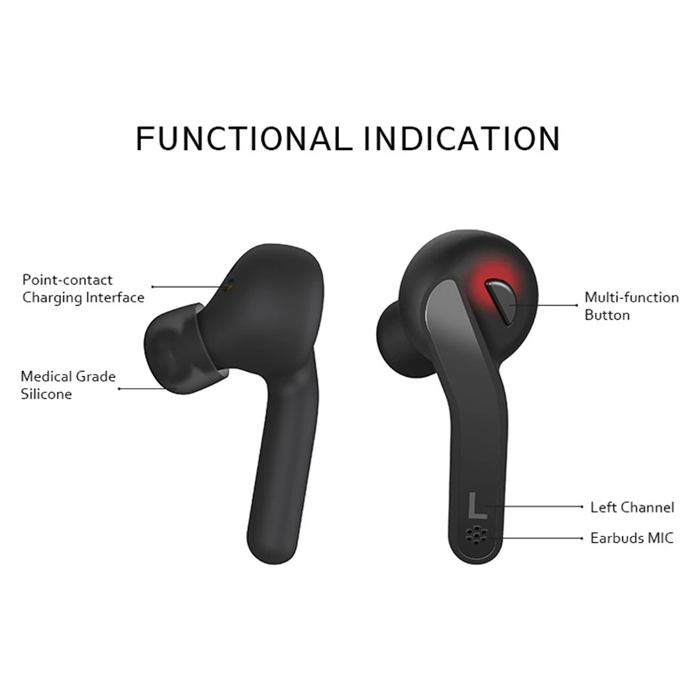 Bluetooth 5 0 настоящая беспроводная гарнитура TWS музыкальные наушники мини