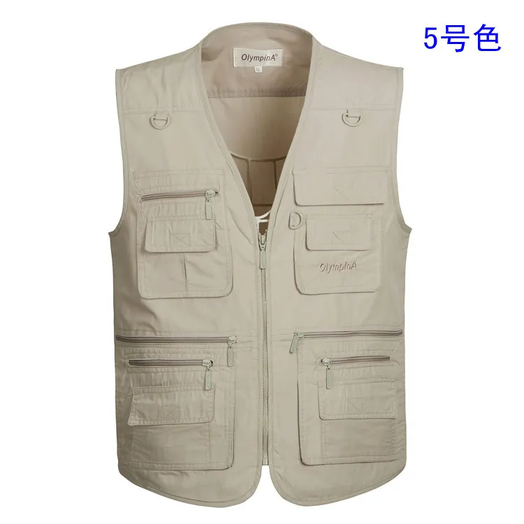

More than 2020 men leisure vest pocket loose big yards fashion v - neck thin cotton vest