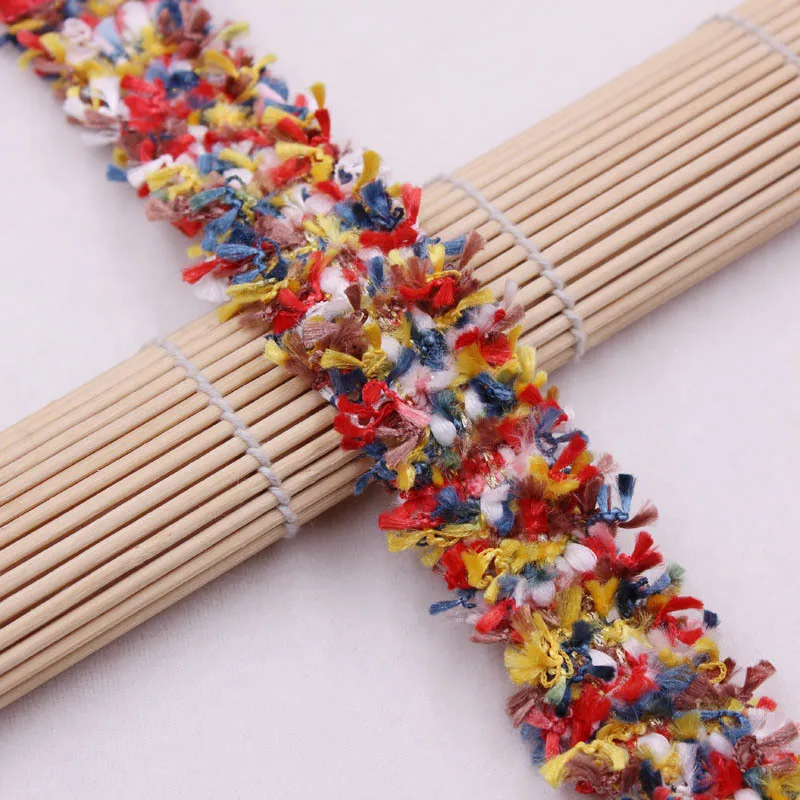 10 ярдов ширина 3 см DIY тканые кисточкой Красочные кружевная бейка костюмы пришить