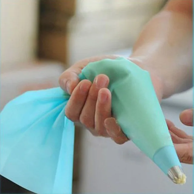 DIY Инструменты для украшения торта синий силиконовый кондитерский мешок крема 3