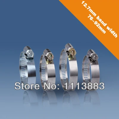 

Stainless Steel American type Hose Clips, 76-92mm Tube Pipe Clamps