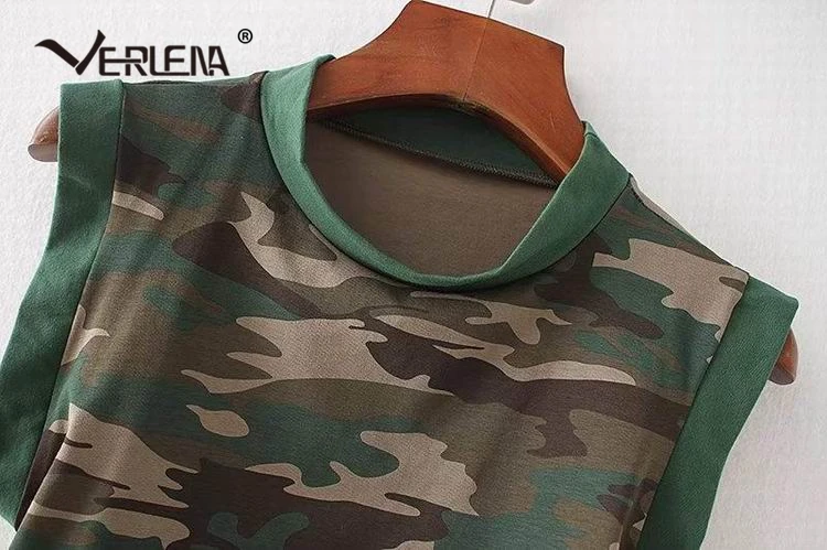 Verlena 2019 Необработанный подол обрезанная женская футболка без рукавов короткая