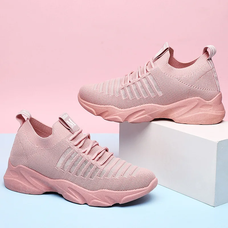 Женские кроссовки розовые вулканизированные туфли повседневные женские на