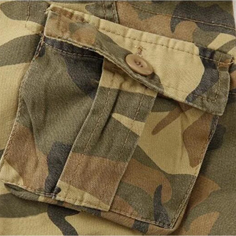 Men Tactical Military Pants Male Casual Multi-pockets Overalls Loose Style Trousers Mens Fashion Cargo Outwear Camouflage | Мужская