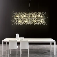 Nordic Chandelier Light Dandelion Personalized Luxury Romantic Bedroom Living Room LED Crystal Creative Restaurant Pendant Lamp