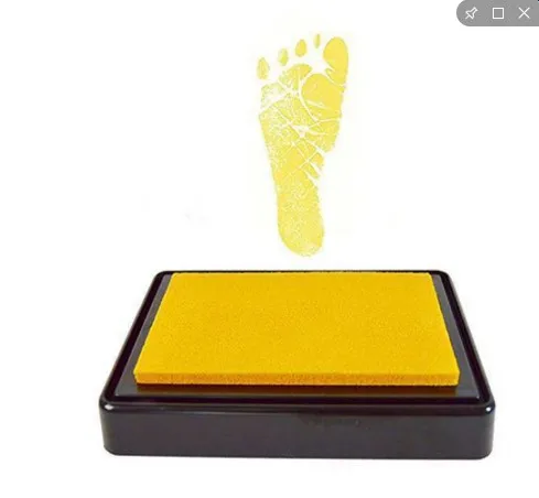Yellow Пожалуйста, купите!, детский нетоксичный комплект для печати рук, отпечаток следа, сувениры для новорожденных, черные чернила, отпечаток ноги, сделай сам - Цвет: Yellow