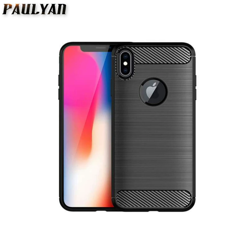 Мобильный телефон чехлы для iphone X защитный чехол XS матовый углеродного волокна