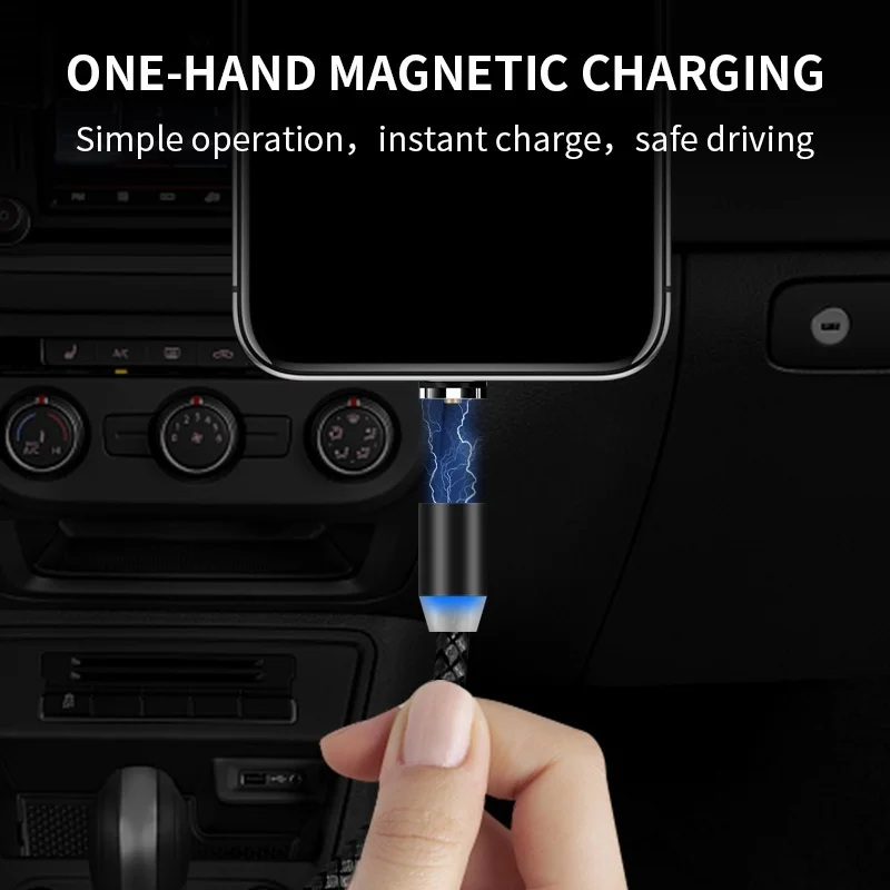 Светодиодный индикатор Магнитный Usb кабель для Iphone Xs Micro USB 2 м C Xiaomi супер быстрое