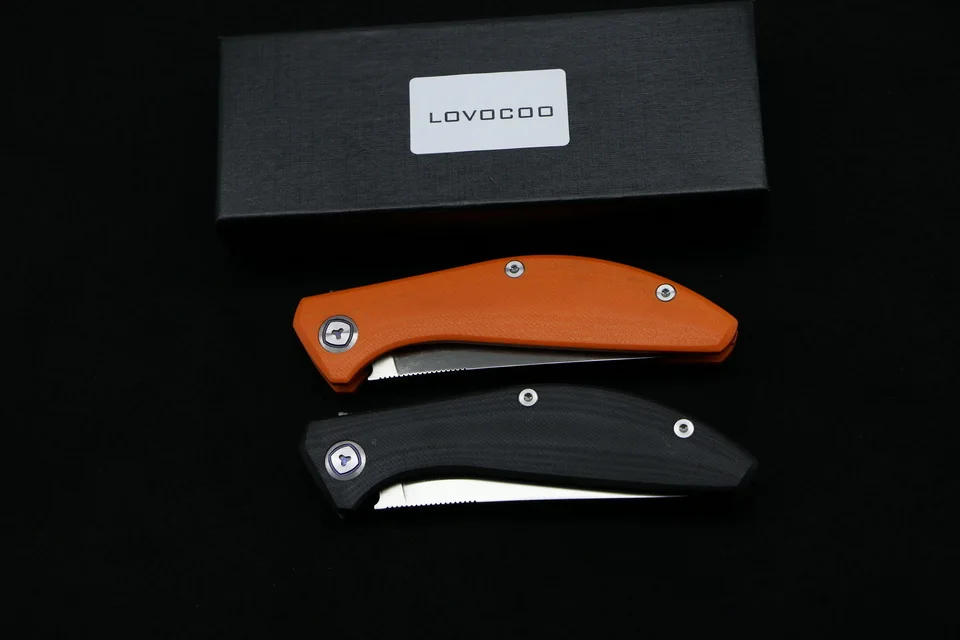 LOVOCOO SIGMA хорошее качество Флиппер складной нож D2 лезвие G10 ручка охотничьи практичные походные ножи для выживания карманные EDC инструменты