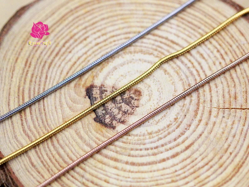 Цепочка-змея из нержавеющей стали для мужчин и женщин ожерелье золотого розового