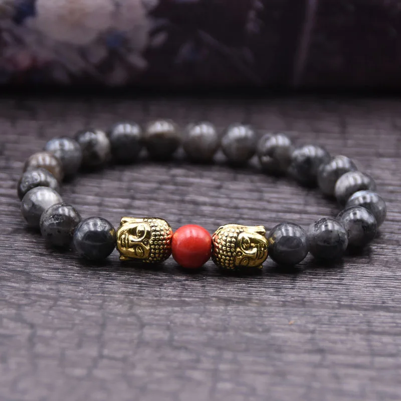 11 Браслет Будды 8 мм бусины браслеты для женщин Pulseira Masculina мужские ювелирные изделия Feminina Bileklik эластичные Braclet Bijoux Jonc Wris - Окраска металла: 11