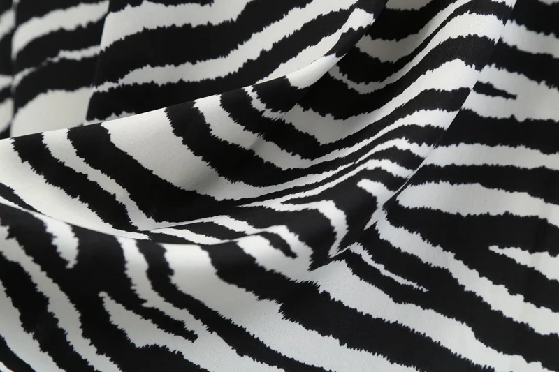

New Spring Summer women zebra-stripe patchwork contrast colour print casual V-Neck sleeveless Sashes lady Vest dress