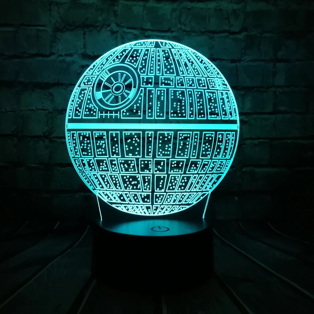 3D Светодиодная лампа Death Star с USB мультяшный цветной шар Astro атмосферные лавовые