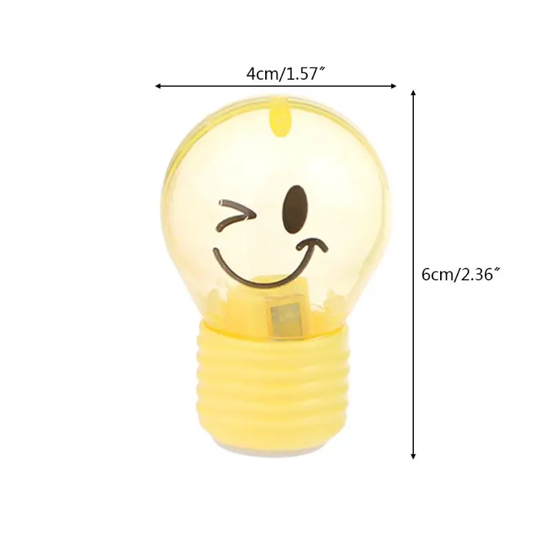 

Mini Light Bulb Mechanical Pencil Sharpener Stationery Office Student School Supply Kids Gift