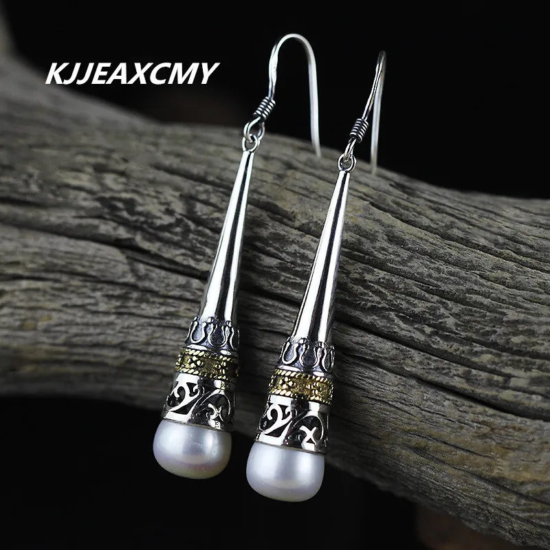 KJJEAXCMY Large petals natural mother of pearl shell beads perfect circle earrings 925 sterling silver 10mm|mother earrings|mother pearlmother |