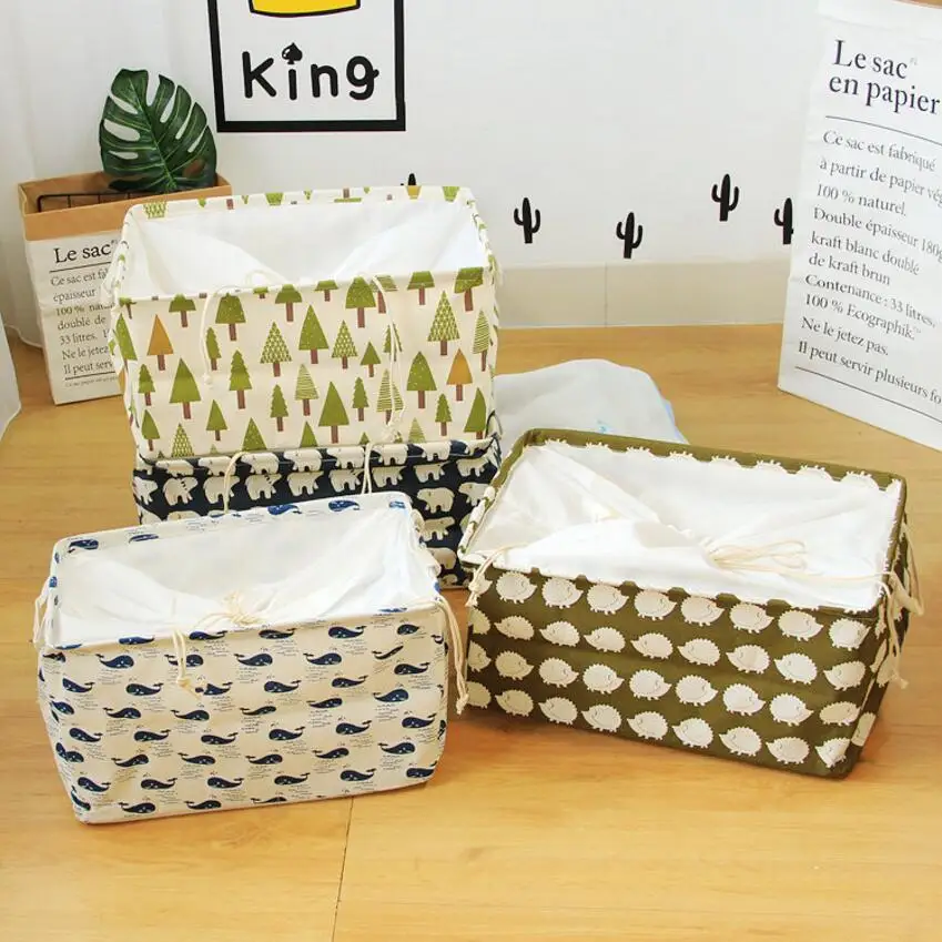 Мультяшные животные тканевые домашние украшения корзина для белья ведра