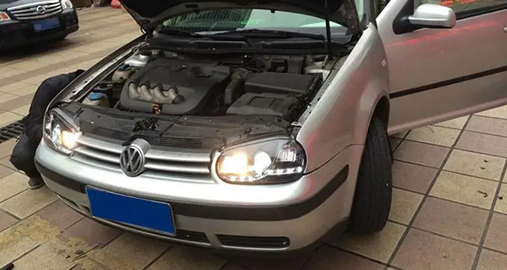 VLAND Заводская Автомобильная фара для гольфа MK4 2003 2004 2005 2006 LED светильник GTI H7 Bi-Xenon HID объектив Plug And Play водонепроницаемый