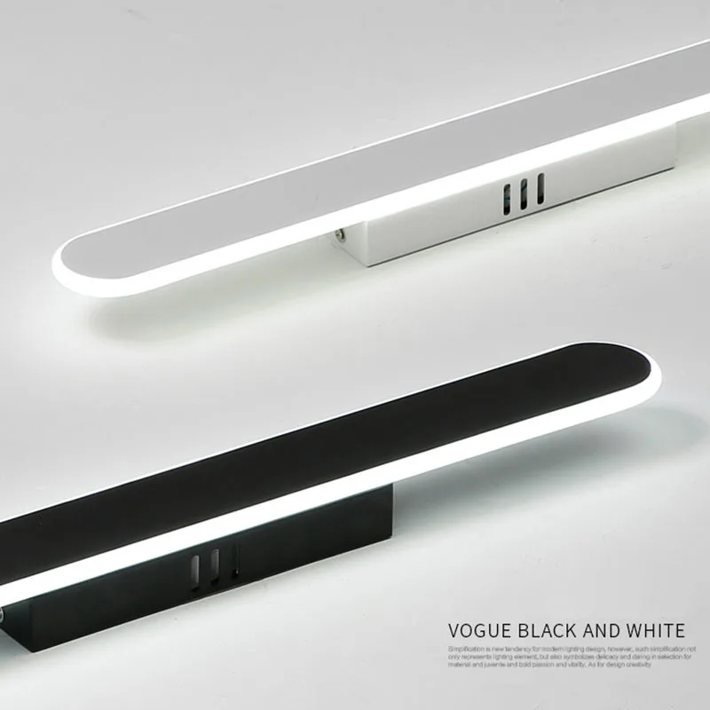 

Modern black/white bathroom led mirror lights 0.4M~1.2M wall lamp bedroom stair light led wall lights applique murale luminaire