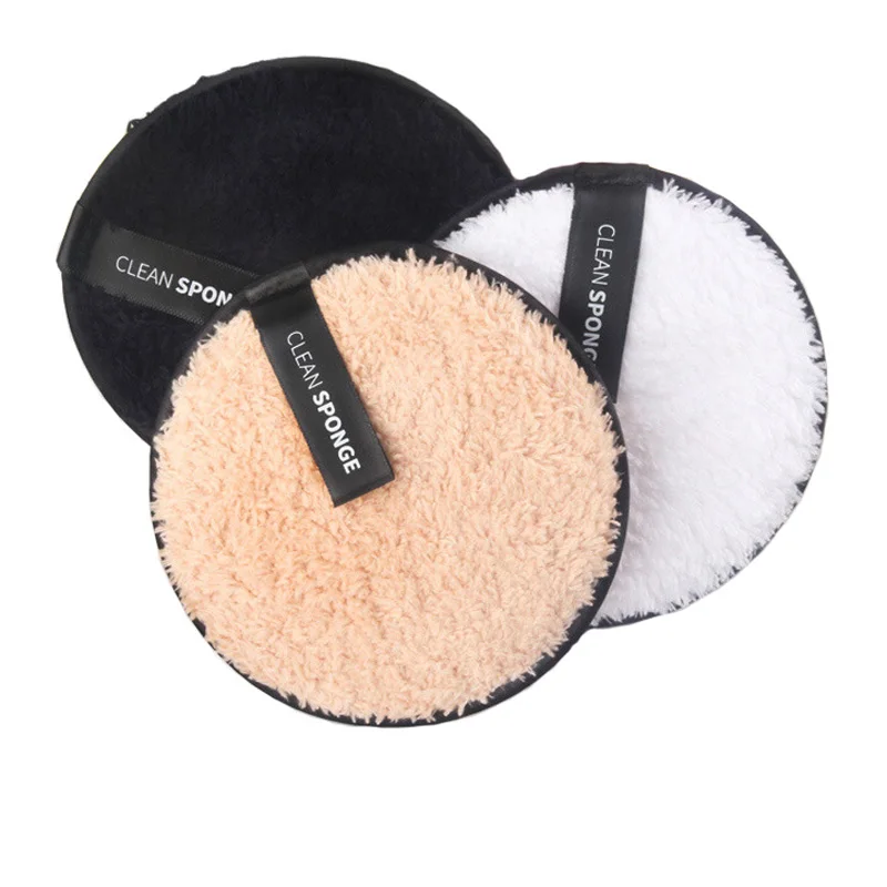 3 шт. круглые мягкие салфетки для лица кофейного/белого/черного цвета|Средство