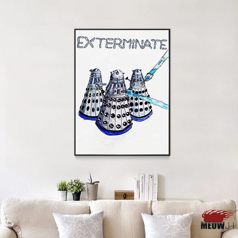 В виде далека из сериала Доктор Кто к победе ТВ постер домашний декор холст